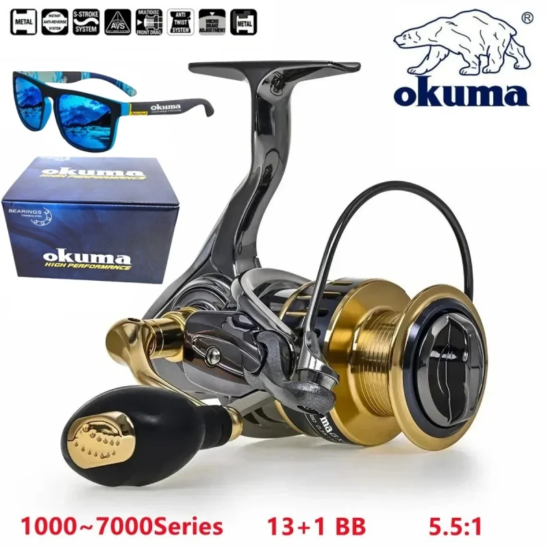 オクマスピニングホイールフィッシングホイール55-1シームレス精密伝動、13-1bbベアリング、22kgのブレーキ力は完璧です。