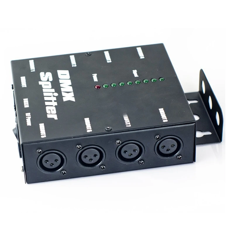 8 Way Channels Isolated 3Pin DMX512 Optical Splitter Istribution Amplifier For DJ Wedding DMX512 Stage Lighting