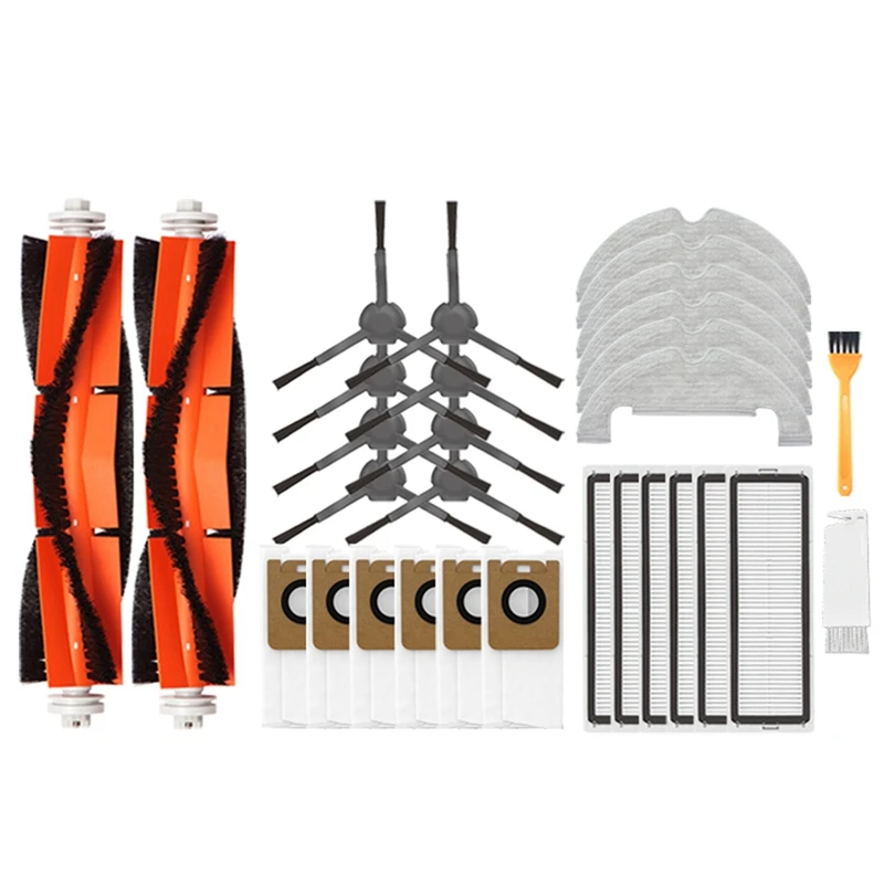 Filtro de cepillo lateral principal, mopa de tela y bolsa de polvo, repuesto para aspiradora Dreame Bot Z10 Pro / L10 PLUS