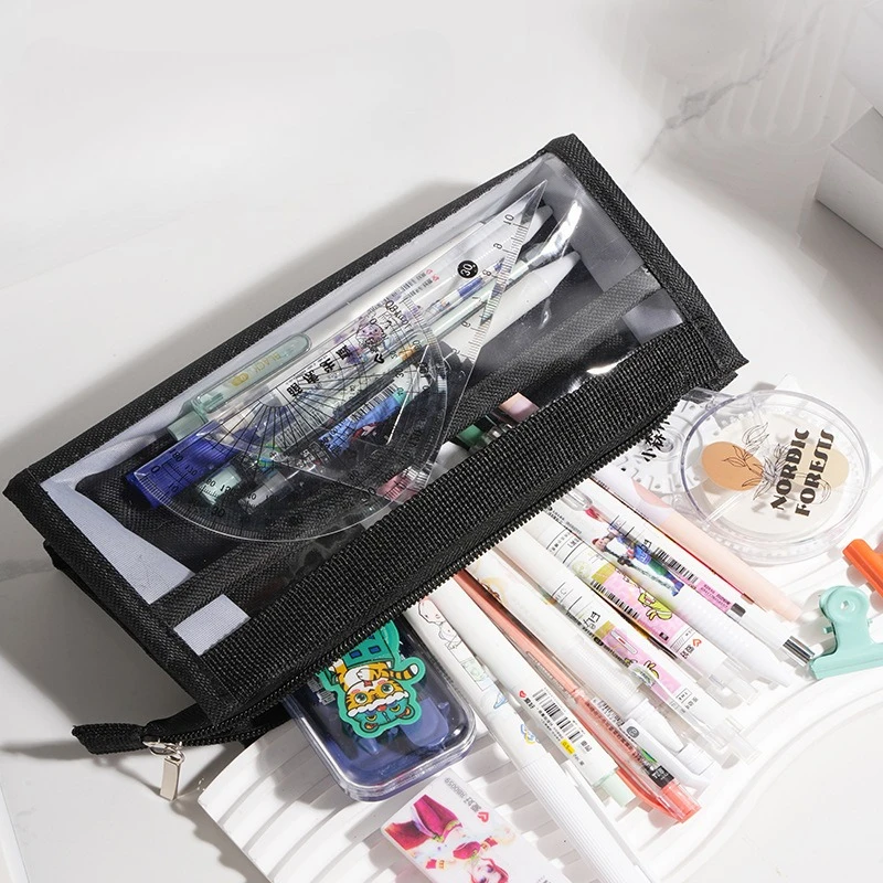 Large Capacity Transparent PVC Pencil Case Simple and High Aesthetic Pencil Case Six Layer Multifunctional Storage Bag image 5
