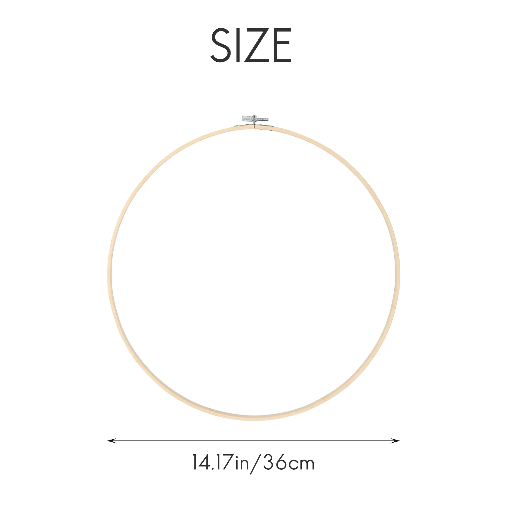 KYCOR-3 Pieces 14 Inch Embroidery Hoops Wooden Round Adjustable Bamboo Circle Cross Stitch Hoop Ring For Art Craft Handy Sewing
