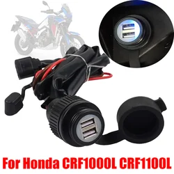 For Honda CRF1000L CRF1100L Africa Twin CRF 1100 1000 L Motorcycle Dual USB Charger Interface Port Socket Outlet Power Connector