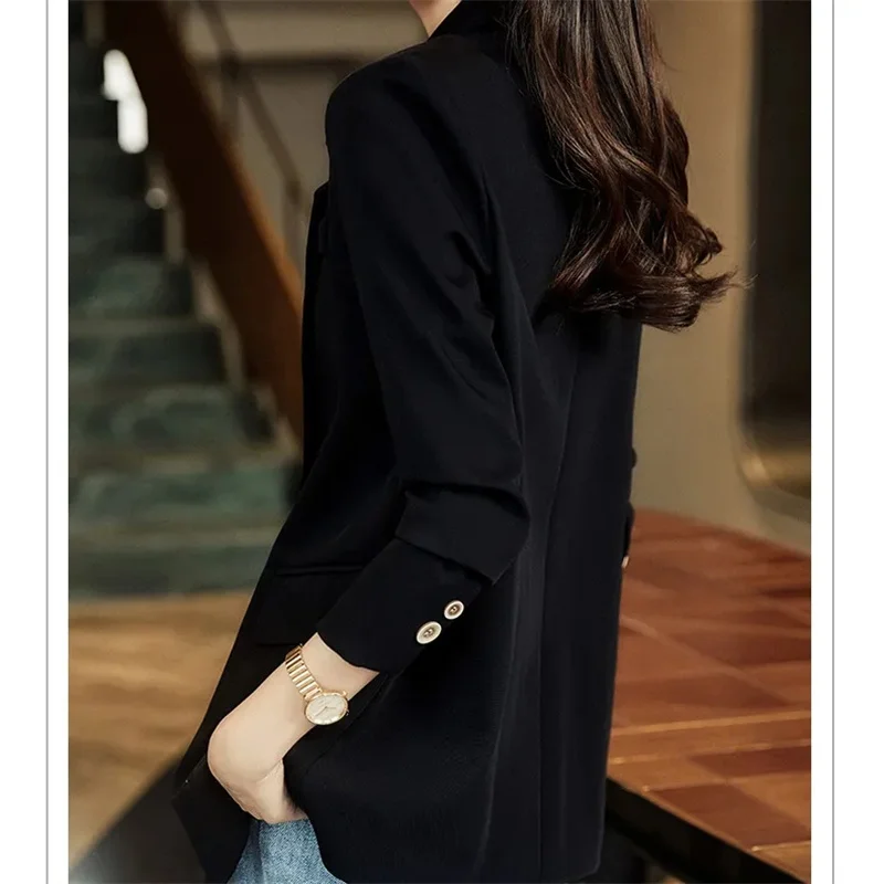 Spring Autumn Ladies Large Size 4XL Blazers Jacket Design Sense Female New Outwear Women Fashion Solid Color Small Suit Coat