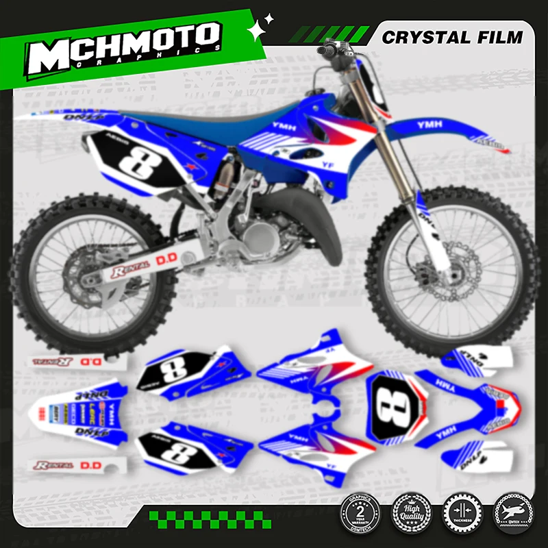 MCHMFG Custom Team Motorcycle Graphics Decal Stickers Kits Voor YAMAHA 2002-2014 YZ125 YZ250