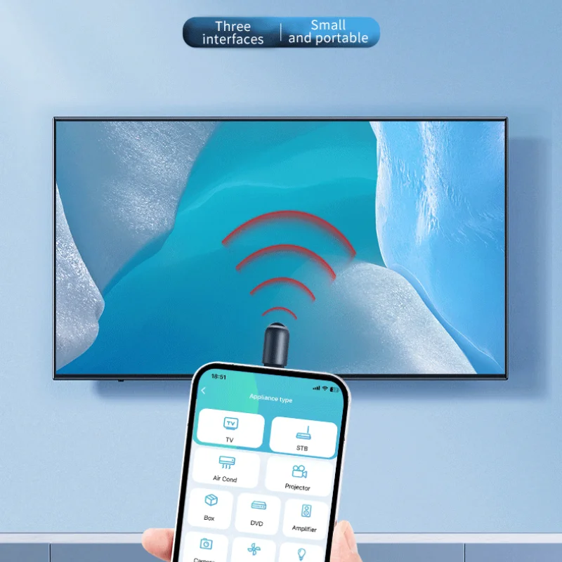 Smartphone Infrared Transmitter Universal Remote Controller Type C Micro USB for Smartphone TV Air Conditioner Camera Adapter