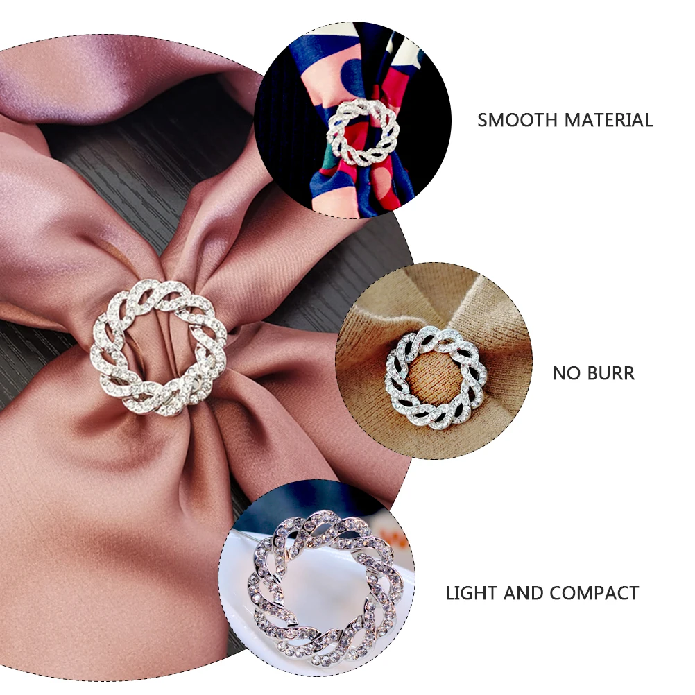 

2pcs Waist Button Anti-Show Clip For Scarf Shawl T-Shirt Secure Buckle Fashion Clothing Decoration Brooch Pin Accessory