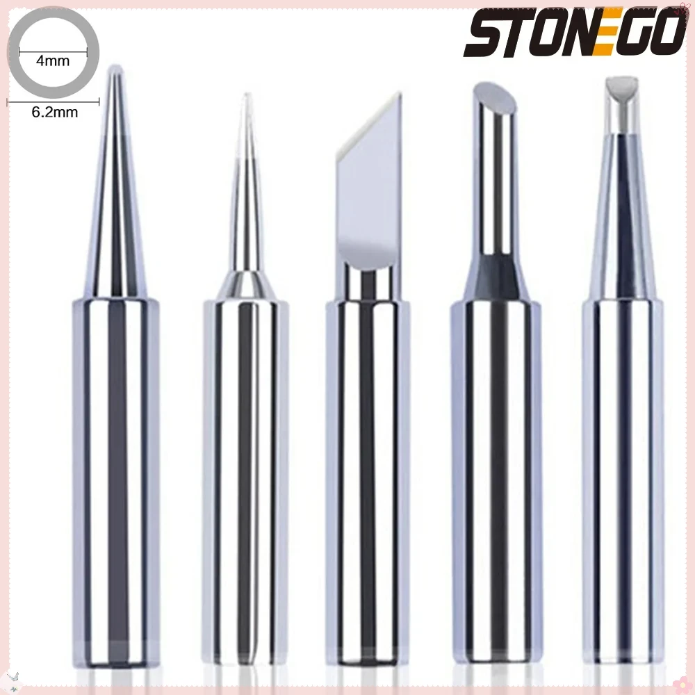 STONEGO 5PCS/10PCS Soldering Iron Tips Set for DIY Electric Soldering Iron Head Replacement Repair Kit