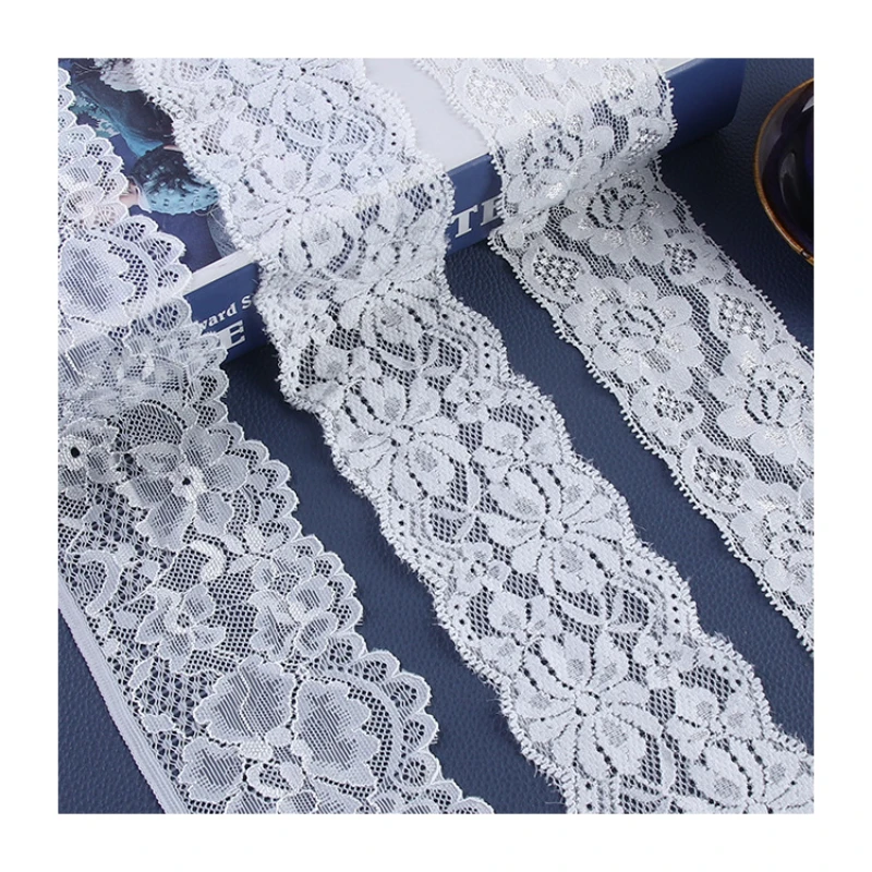 5-7cm Lace Fabric 5 Yards White Lace Trim Ribbon Embroidery Fabric Eyelet Lace Trim Lace Applique Wedding Dress African Lace