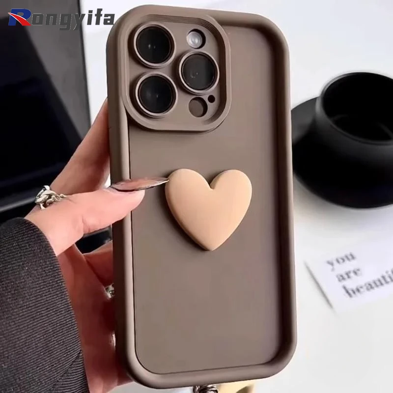 Per Huawei Nova Y71 Y70 Plus Y90 Y61 11i Y9 Y7 Prime Y7A Y7 Pro P60 P50E P40 Pro custodia per telefono Cute 3D Love Heart Cover posteriore morbida