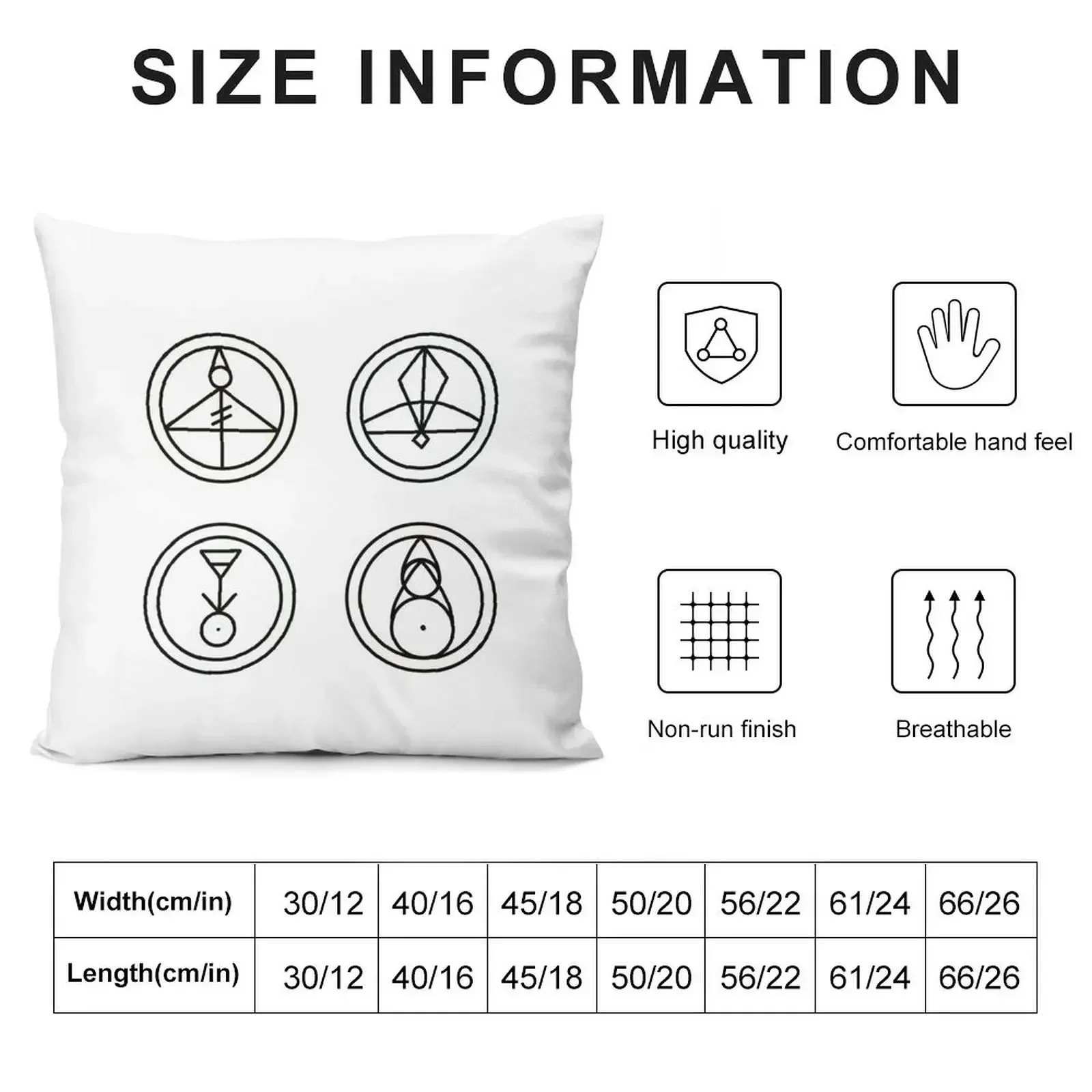 Luz's Glyphs Throw Pillow Decorative Sofa Cushions ornamental pillows Marble Cushion Cover Sofa Cover pillow