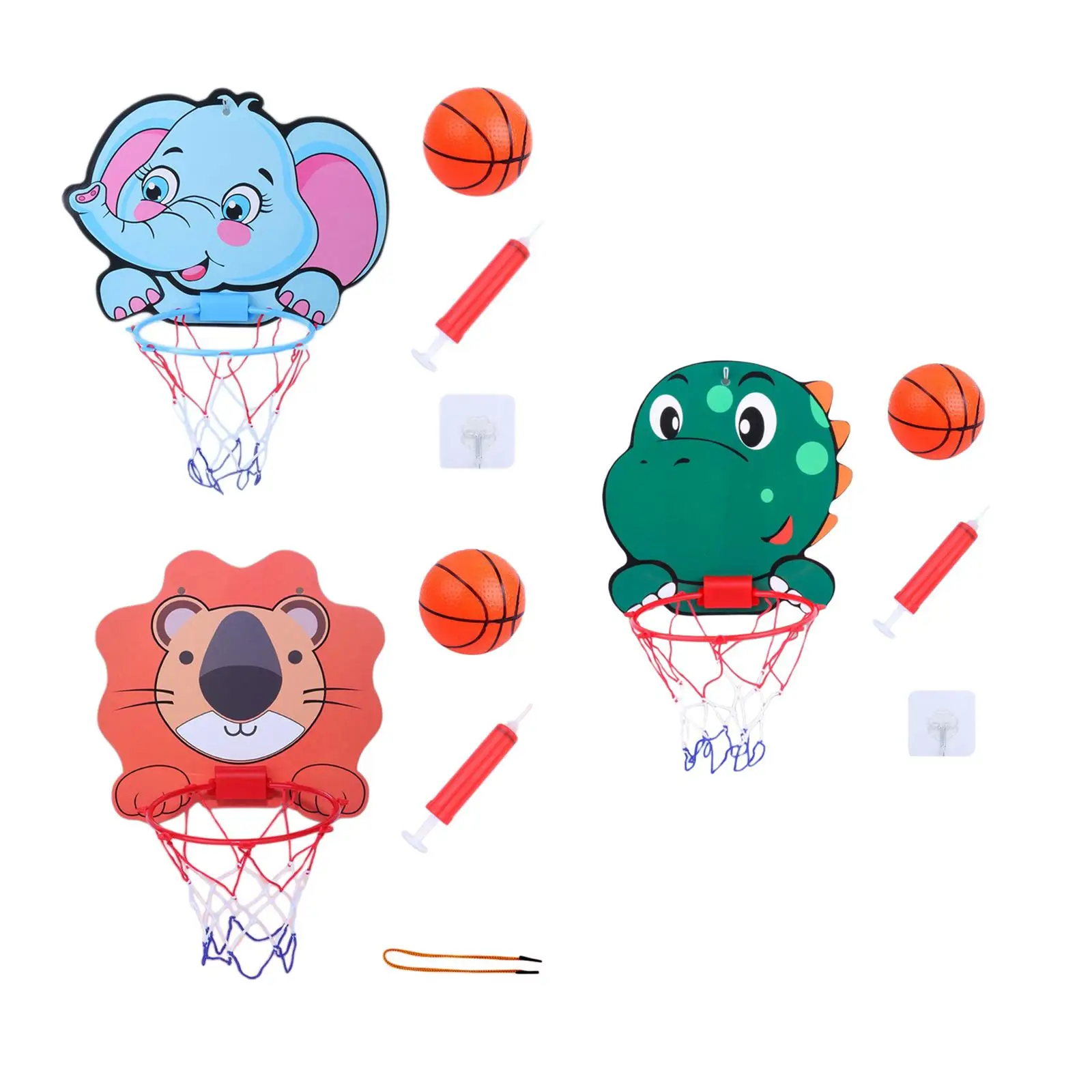 Cartoon Creative Animals Basketball Stand,Sport Toys Board with Net and Ball for Children