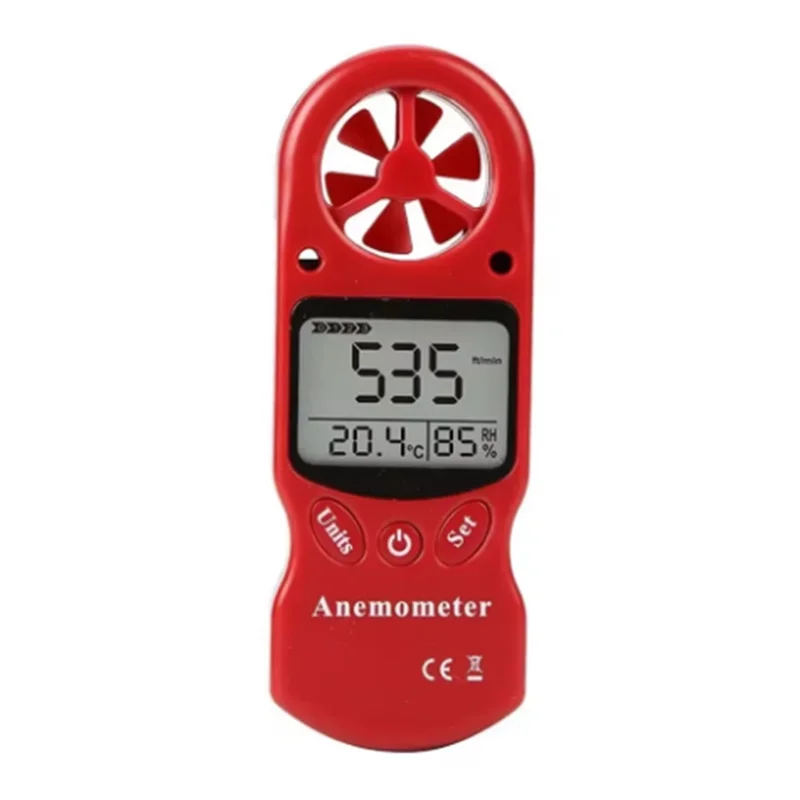 

THIVN-Mini Multipurpose Anemometer Digital Anemometer LCD Wind Speed Temperature Humidity Meter With Hygrometer Thermometer