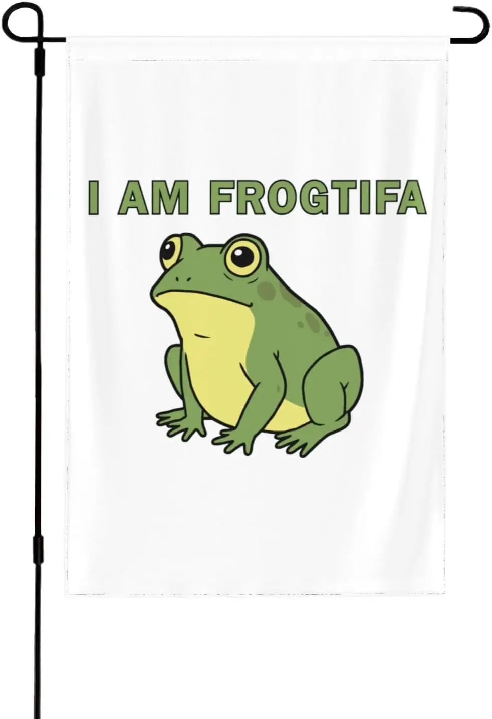 I am Frogtifa Garden Flag 12x18 Resist Portland Frog Protest Yard Sign House Flag No Flagstand Double Sided FFL IIC