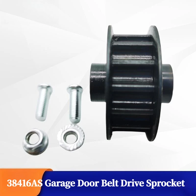 38416AS Garage Door Belt Drive Sprocket, Compatible with Genie Belt Drive Opener Replacement Synchronous Wheel
