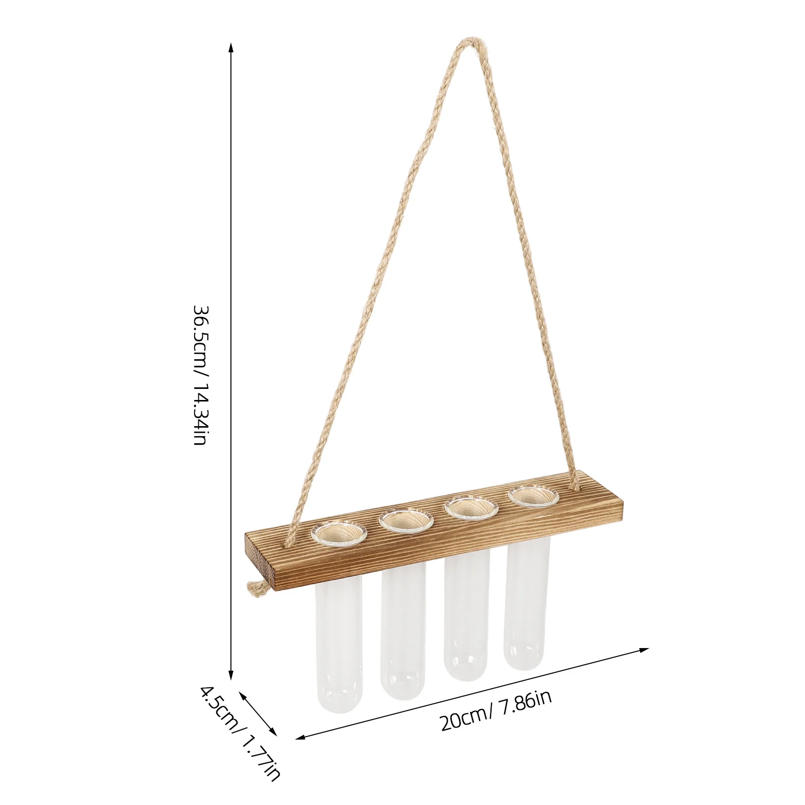 

1 Set Wall Mounted Glass Vase Plant Terrarium With Wooden Stand Hydroponic Indoor Wall Planter For Home Office Greenery Decor