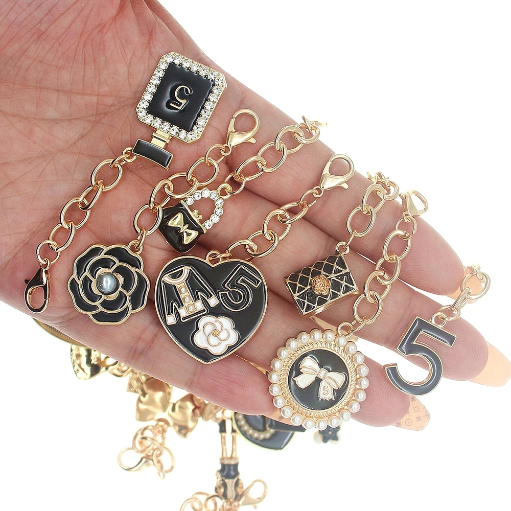 1pcs Alloy Metal Hat Lipstick Clothes Shoes keychain Charm Lobster Chain Buckle Kit Pendant For Enamel DIY Jewelry Accessories