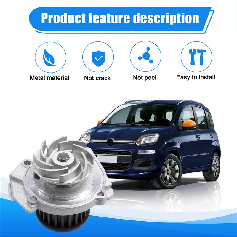 

For Fiat Panda (169)1.1 / 1.2 2003-2012 Engine Cooling Water Pump 46526243 46805736