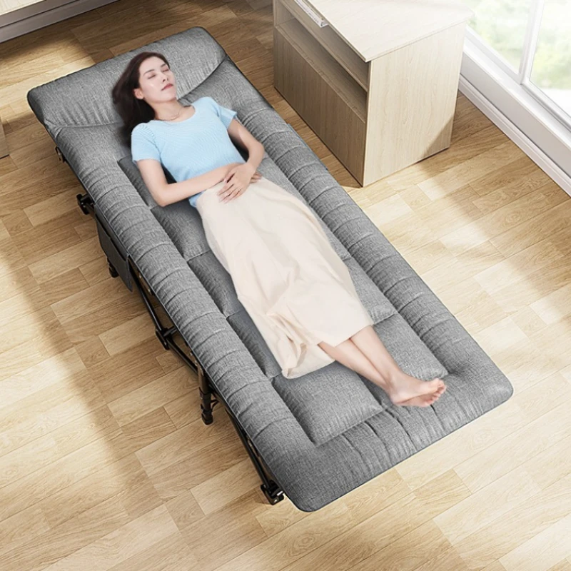 

Современная минималистичная раскладная кровать, утолщенная, удобная, многофункциональная для домашнего использования, кемпинга и офисного отдыха, портативная кровать