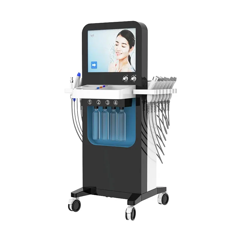 13 in 1 Hydrofacial Skin Management System Oxygen Hydradermabrasion Blackhead Removal Exfoliator Beauty Salon Spa Equipment