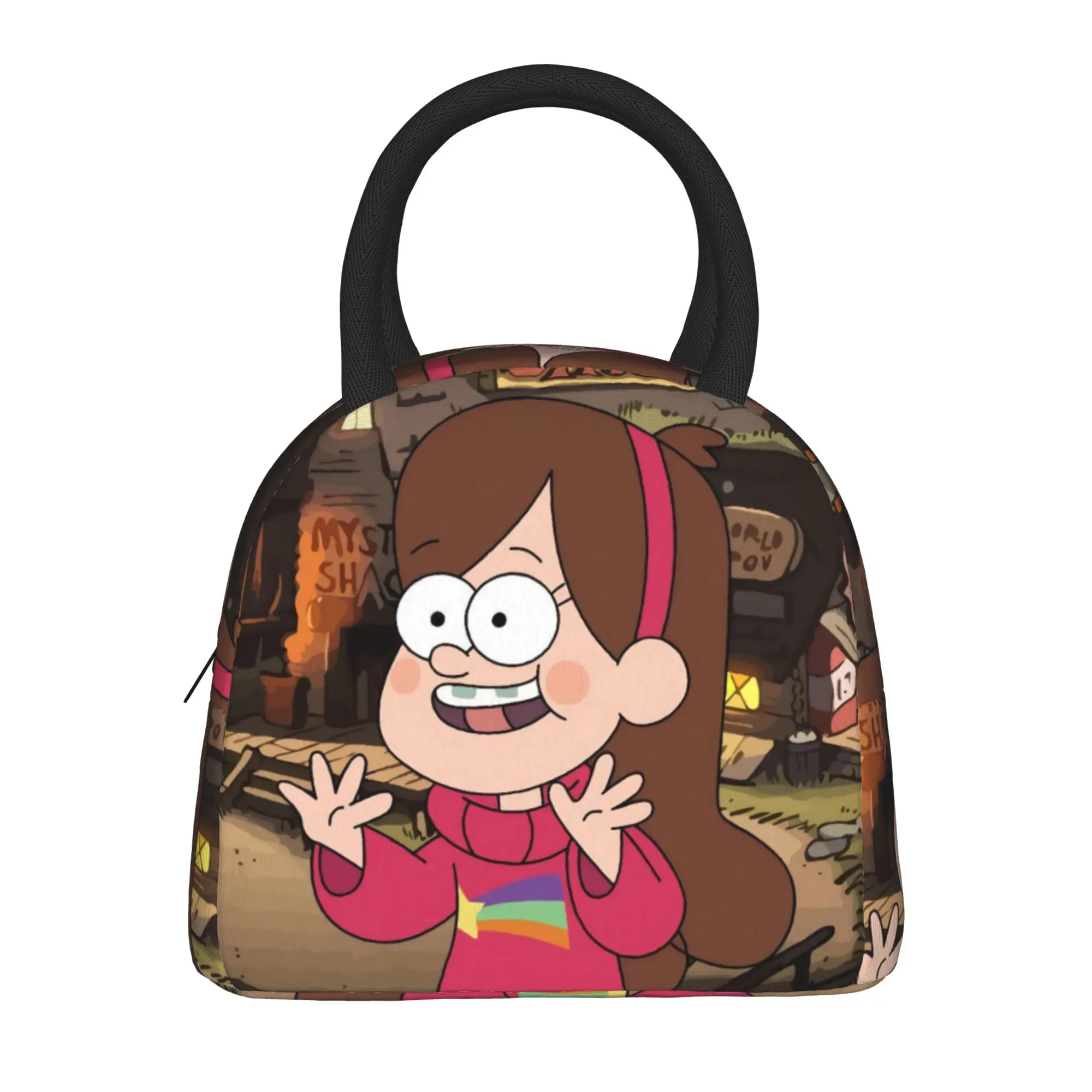 G-Gravity Falls Insulated Lunch Bags for Men Women  Food Container Bags Portable Cooler Thermal Bento Box For School Office