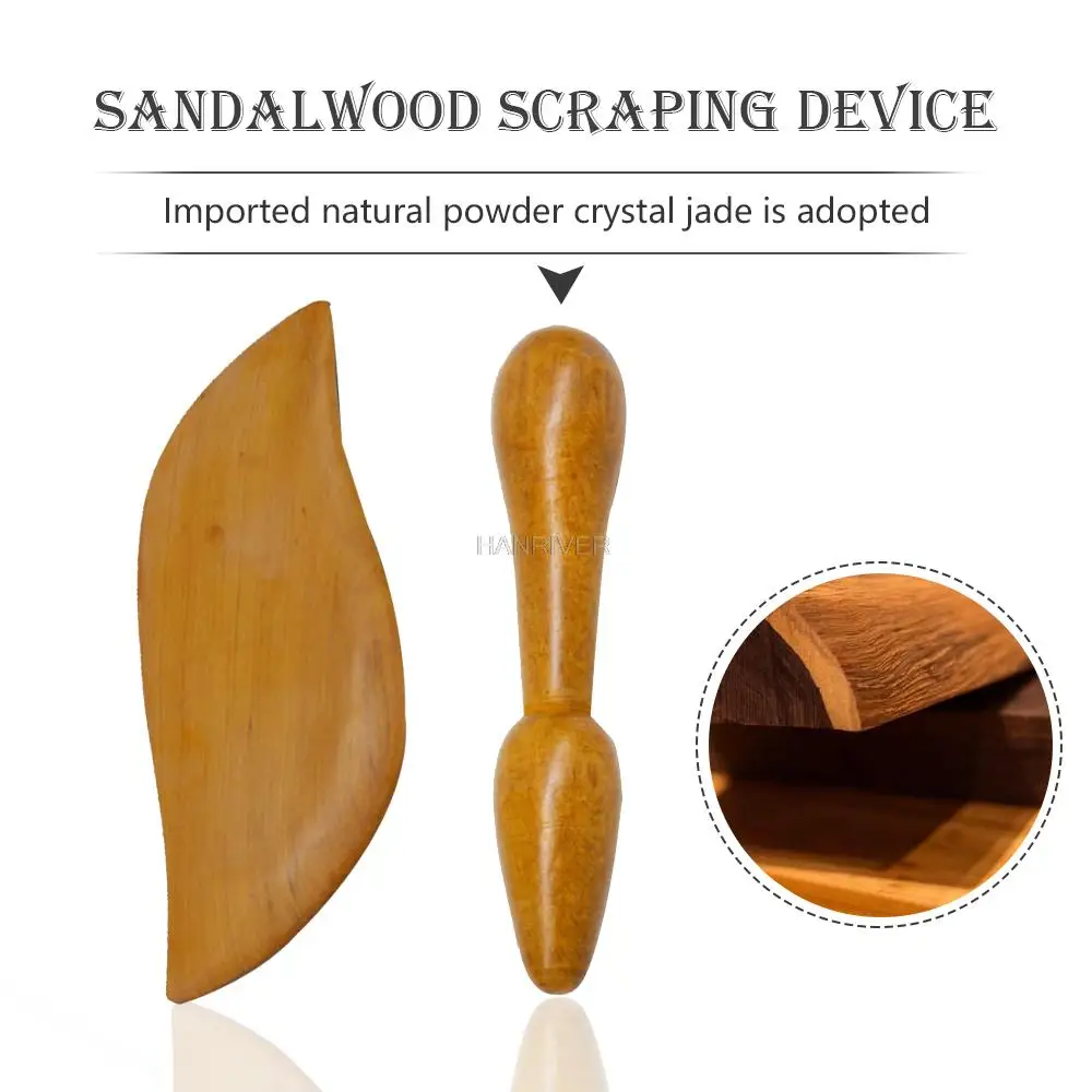 Natural Wood Body Guasha Massager Board Traditional Manual Scraper Massage Plate Gua Sha SPA Therapy Relaxation Health Care