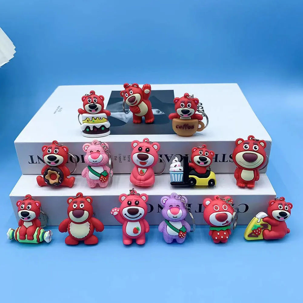 24 Pcs/Set Disney Toy Story Keychains Toys Anime Lotso Keyring Pendant Collection Doll Bag Car Accessory Christmas Birthday Gift