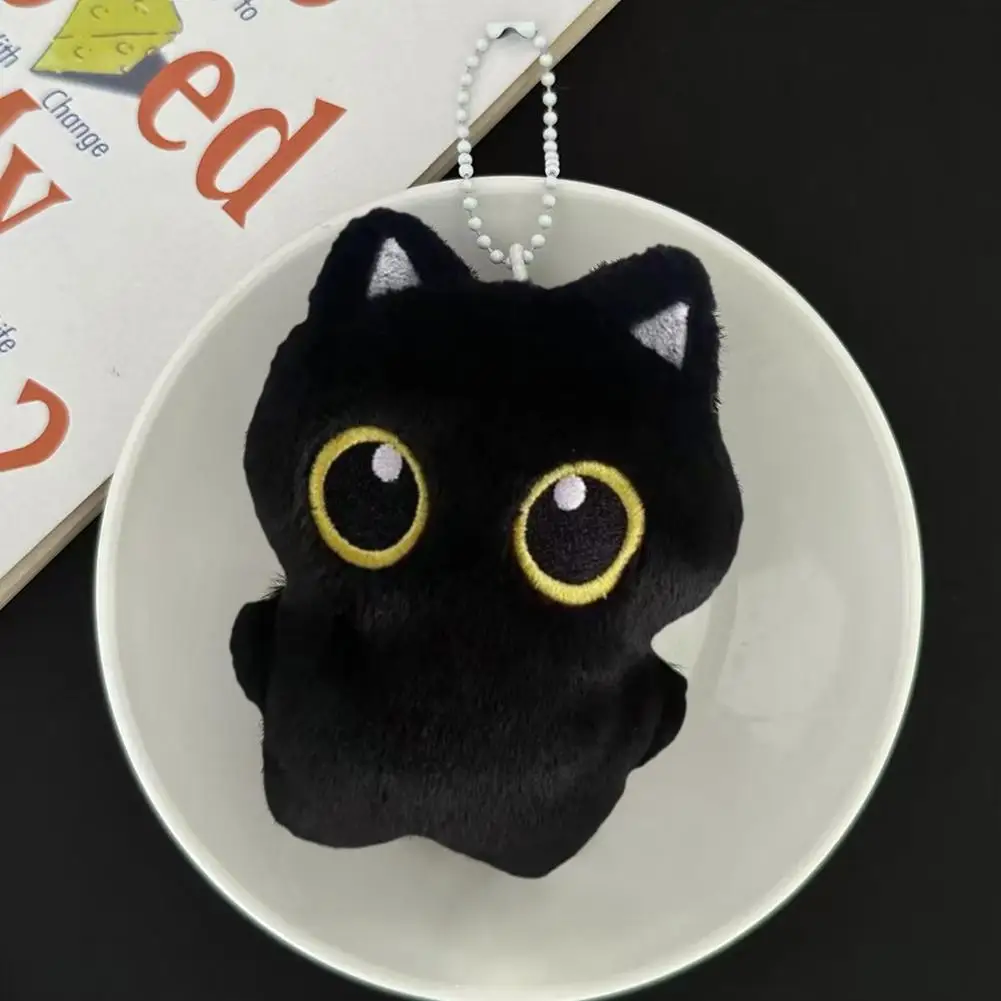 黒猫ぬいぐるみペンダントかわいい小さなぬいぐるみキーホルダースクールバッグの装飾ぬいぐるみ人形誕生日プレゼント用