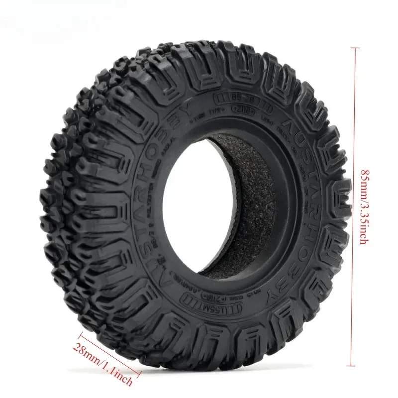 4pcs 85*28mm 1.55" Soft Rubber Terrain Wheel Tires for RC Crawler Car Axial AX90069 D90 TF2 Tamiya CC01 LC70 MST JIMNY view 3