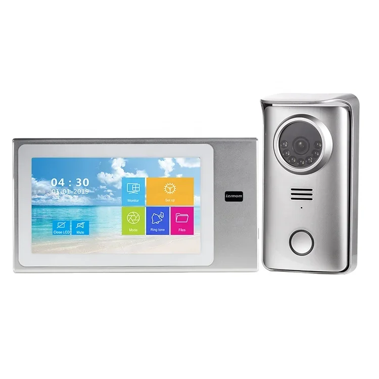 High Quality Touch Button Safe House Intercom 2 Wire Video Door Phone