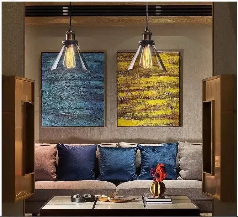 

Loft Vintage Pendant Lights Glass Pendant Lamps Industrial Hang lamp Smoky Grey Lamparas De Techo Colgante Modern Lustre Pendent