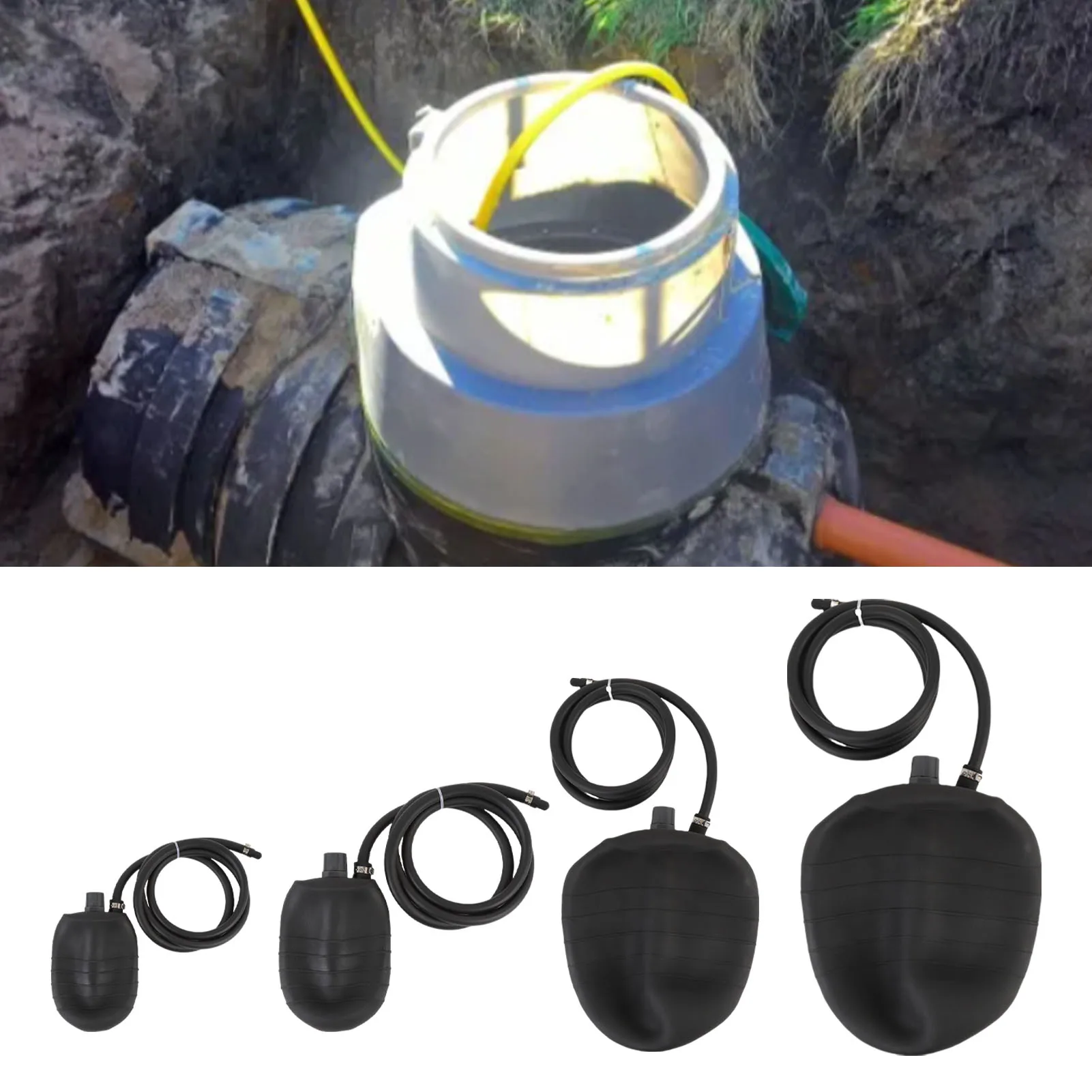 Inflatable Pipe Plug Inflatable Test Ball Pipe Plug PVC Resist Wear Sewer Test Plug High Elasticity for Detection Test Ball Plug