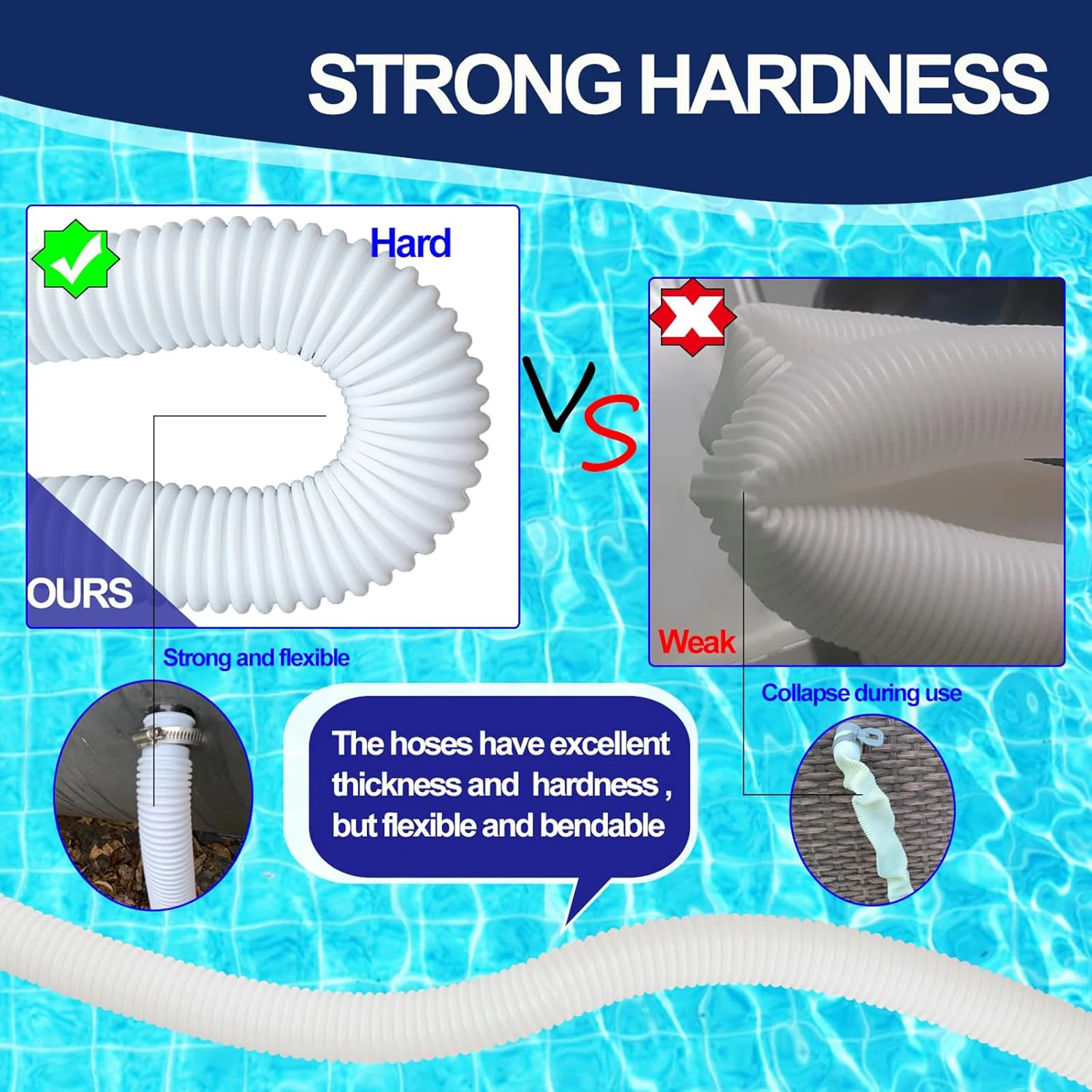 

Above Ground Pools Pool Hoses Swimming Pool Filter Hose Replacement Kit for Model 300/330/530/1000