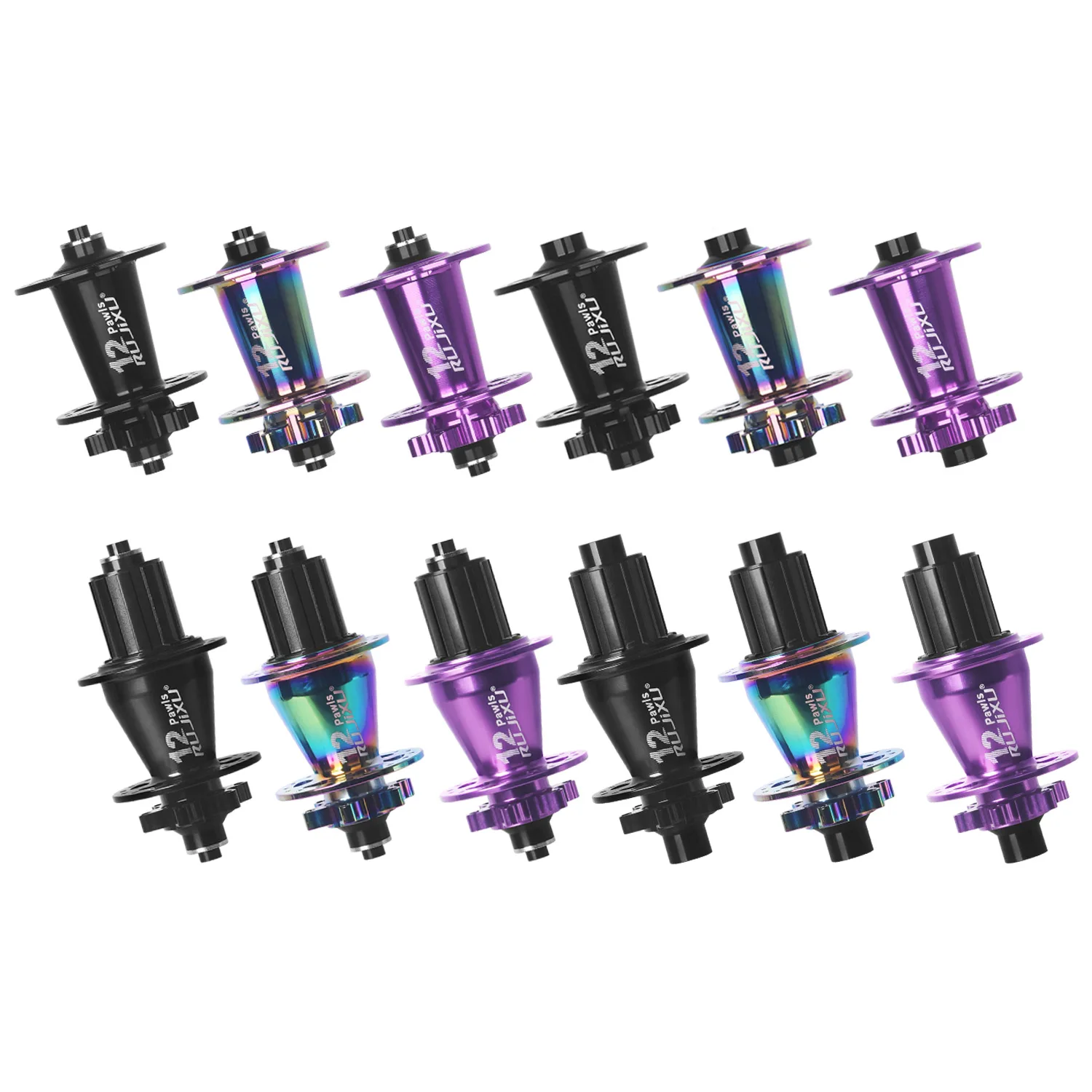 RUJIXU 12 Claw MTB Hub Mountain Bike Flower Drum 5 Peilin 720 Super Sound Card Disc Brake Wheel Hub 32H Bicycle Accessories