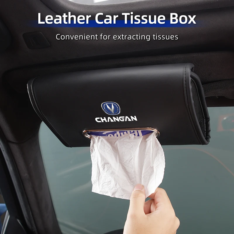 

Car leather with elastic fabric storage tissue box for easy installation For Changan CS75 CS35 CS15 CS95 RAETON CX70 CS55 EADO