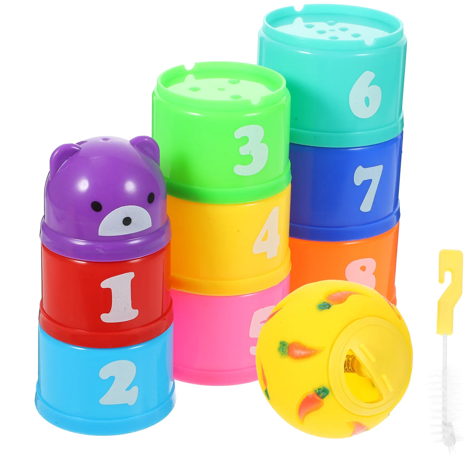 Rabbit Foraging Cups Stackable Nesting Bunny Snack Toy PP Feeding Enrichment Accessories