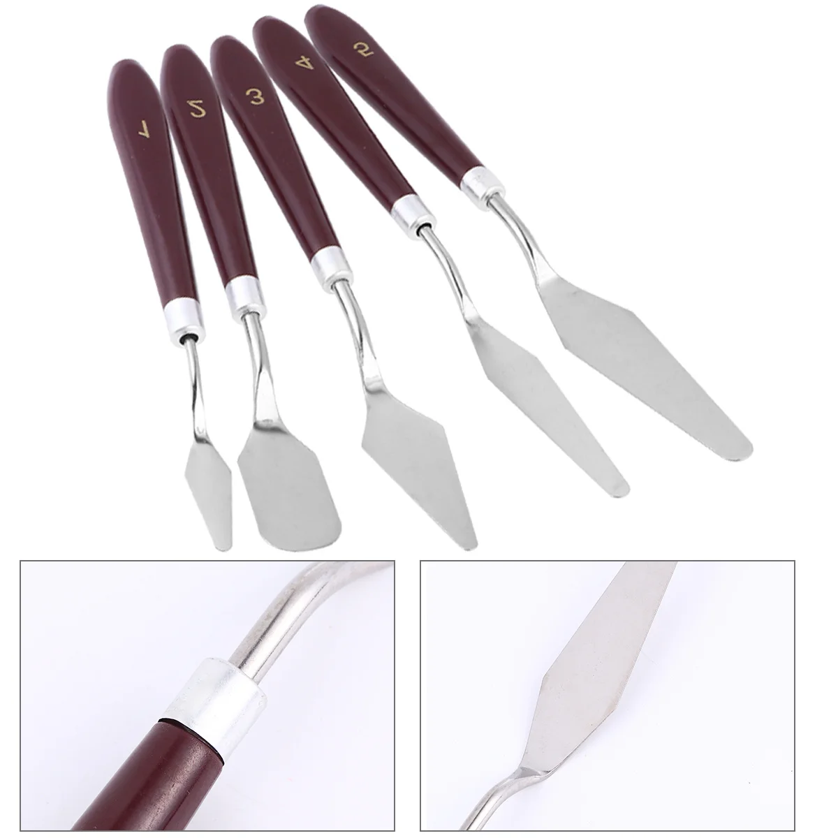 

10 Pcs Paint Oil Painting Knife Set Tools Pigment Color Mixing Spatula Spatulas