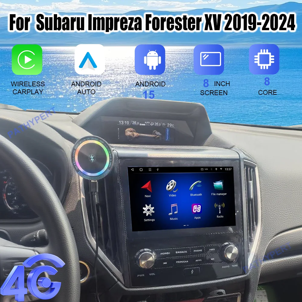 

8 Inch Android Carplay For Subaru Impreza Forester XV 2019-2024 Car Multimedia Player Radio Auto Bluetooth GPS Head Unit 4G WIFI