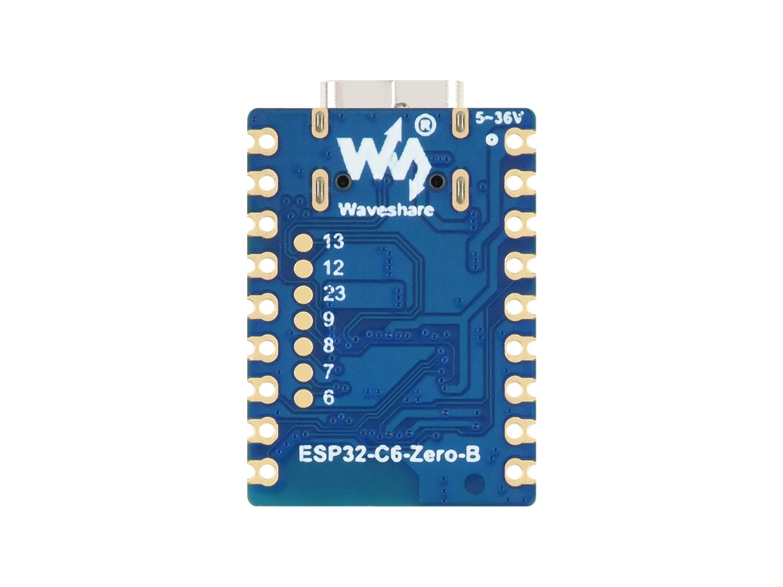 Płytka rozwojowa Waveshare ESP32-C6 Mini Wi-Fi 6 typu B, zasilanie o szerokim zakresie napięć 5~36V, obsługuje Bluetooth 5, IEEE 802.15.4 — zdjęcie produktu 5