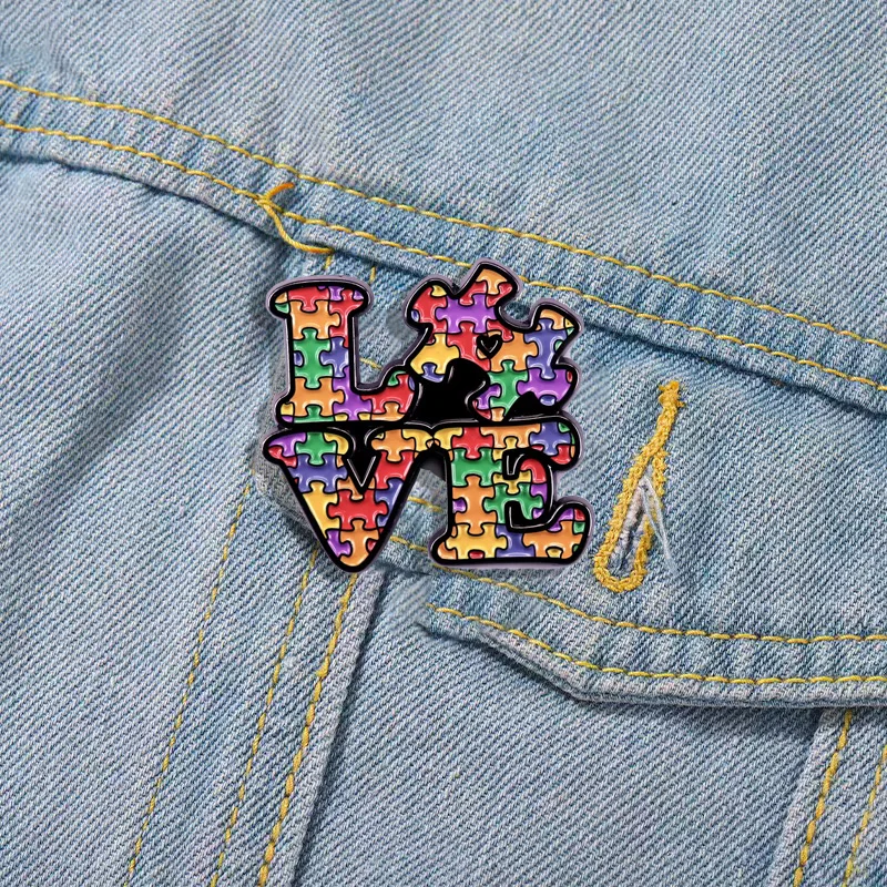 دبوس المينا للتوعية بمرض التوحد ، قوس قزح ، عصبي ، شارة فخر ، بروش مجوهرات ، هدية للأصدقاء ، ملابس الموضة ، إكسسوارات الحقائب