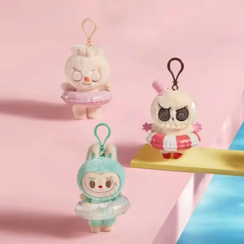 Paradise Limited Superhot Blind Box Labubu The Monsters Party Series Swimming Circle Cute Doll Pendant Birthday Toy Gift