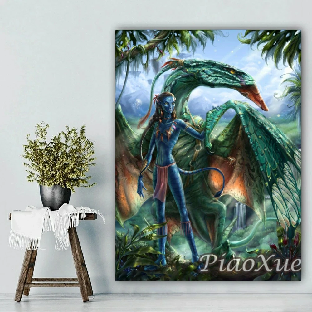 Avatar The Way Of Water 5d Diamond Painting James Cameron Fantasy Sci Fi Aliens Warrior Film Cross Stitch Room Decor Gift