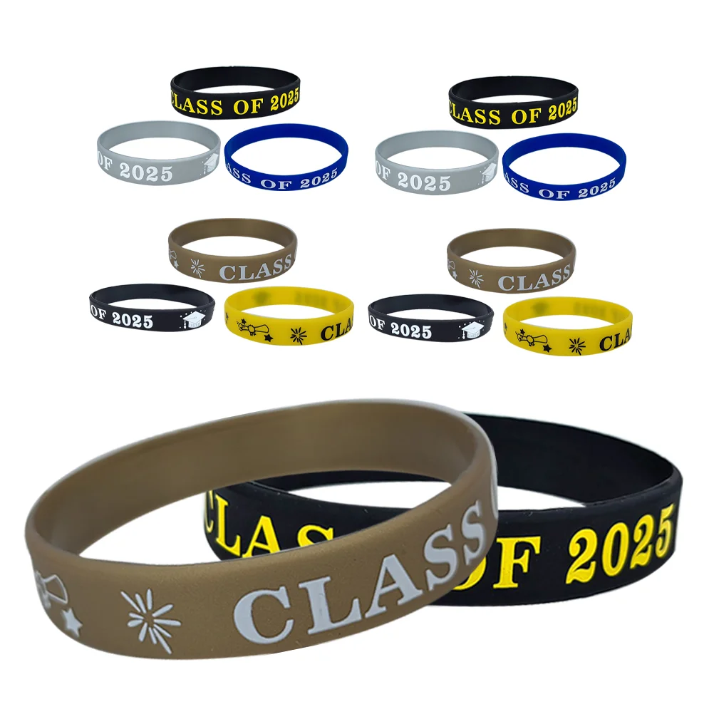 Class of 2025 Wristbands Graduation Bracelet Silicone Bracelets Student for Students