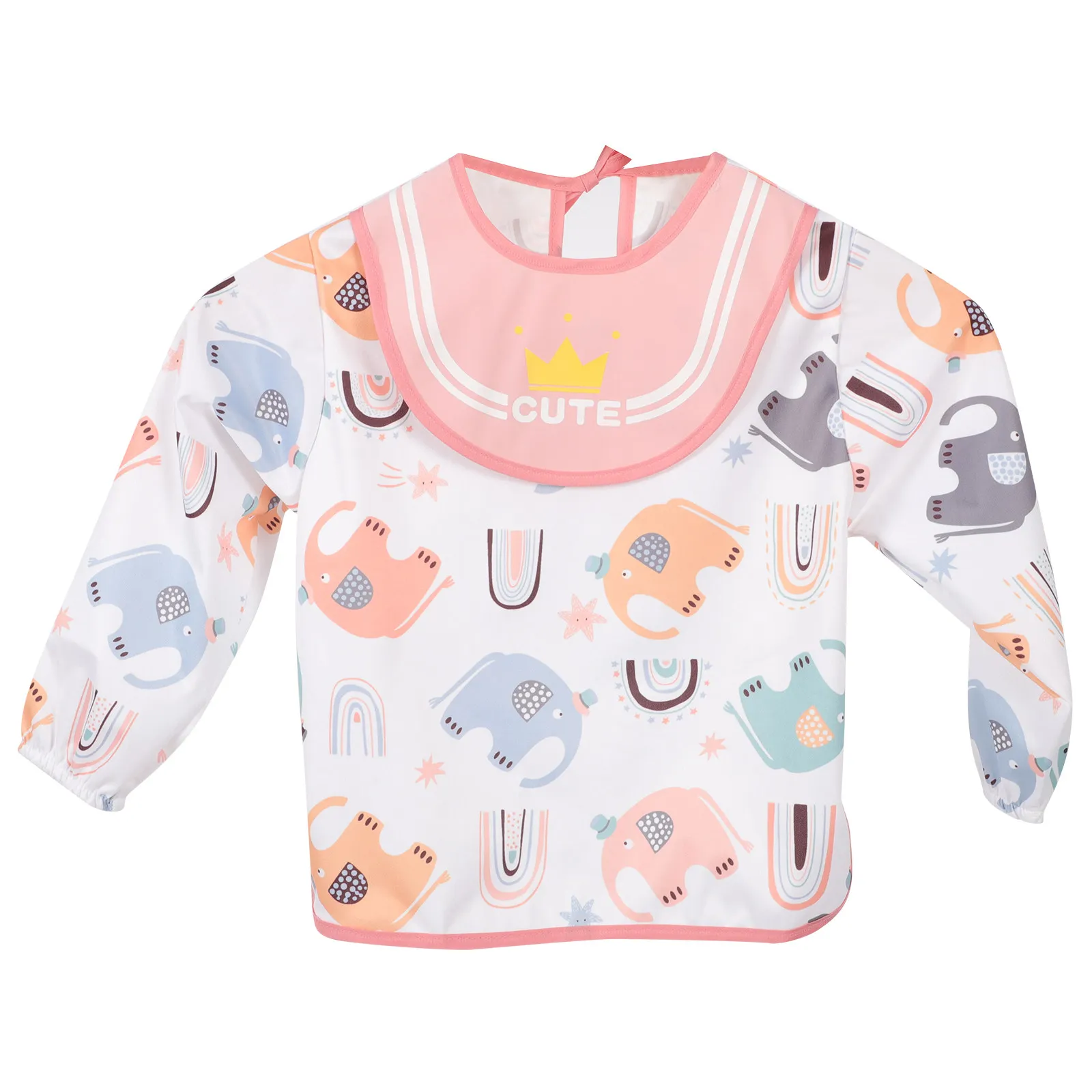 

Long Sleeve Baby Bibs Waterproof Feeding Painting Eating Clothes Toddler Full Bibs Kids Infant Feeding Supplies