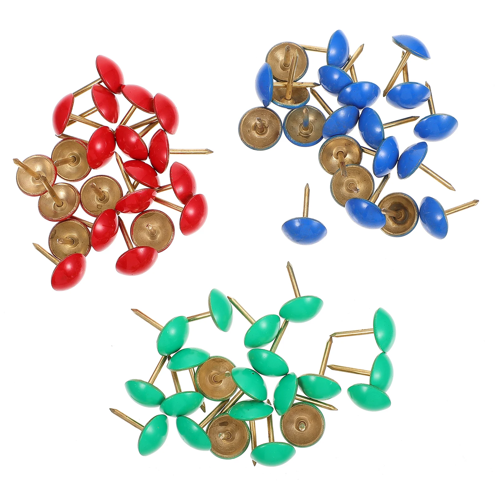 

60Pcs Premium Iron Colorful Round Head Upholstery Tacks Sturdy Furniture Tacks For Home Decorations And Fixing Lightweight Items