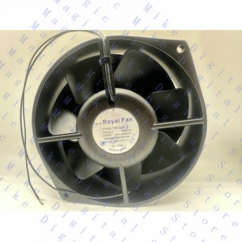 H  1 PCS FOR ROYAL FAN Fan TR765D-5 AC200V 43/40W Metal cooling fan 15055 2 wire