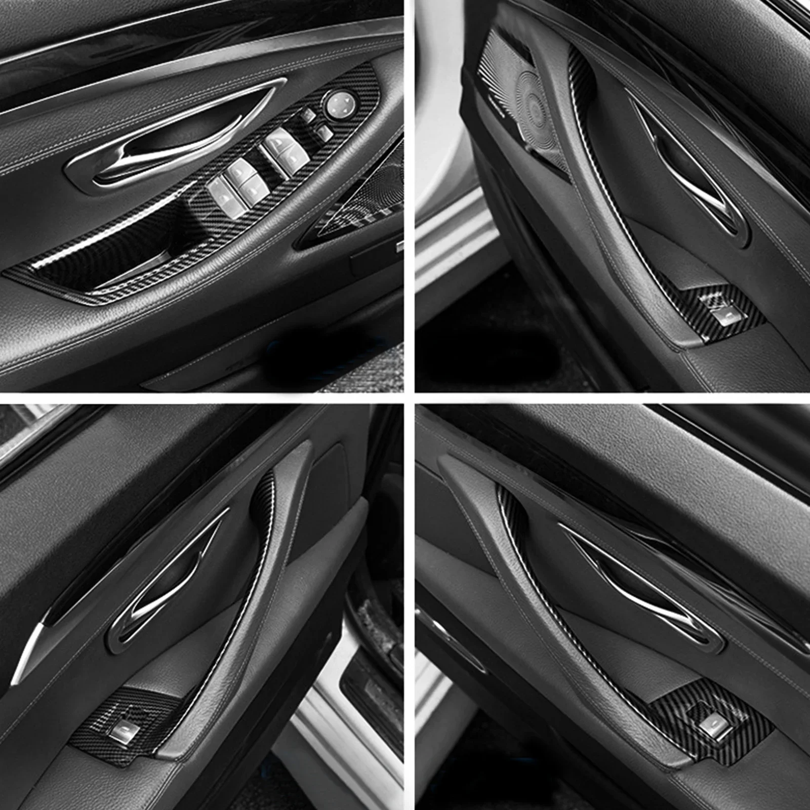 Car Interior Door Handle Cover For BMW F10 F11 F18 5 Series 520i 523i 525i 528i 535i 7pcs set Inner Door Panel Pull Trim