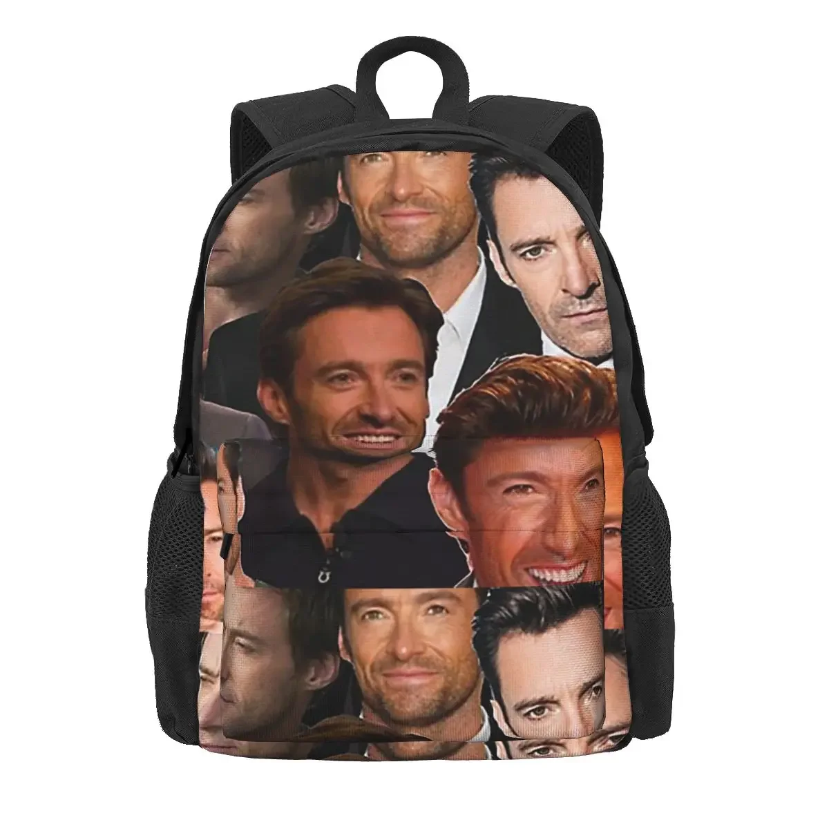 Hugh Jackman Photo Collage Mochilas para meninos e meninas, sacos de livros escolares infantis, mochila infantil dos desenhos animados, bolsa de ombro para laptop