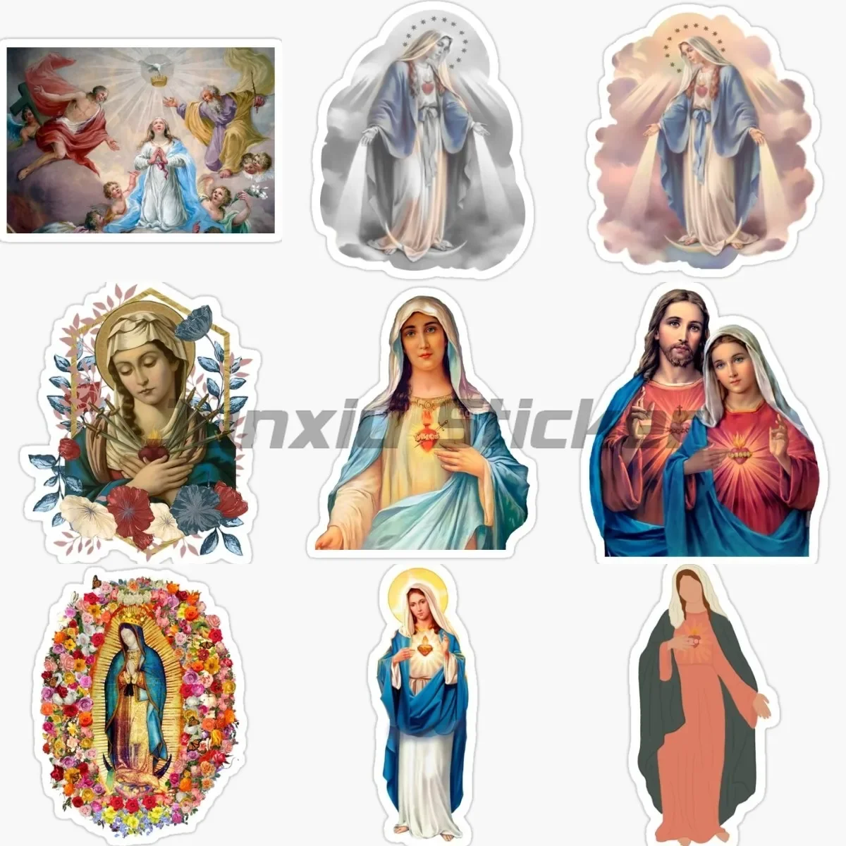 

Virgen De Guadalupe Heart Catholic Decal Vinyl Car Window Motorcycle Laptop Accessories Wall Room Stickers Customizable
