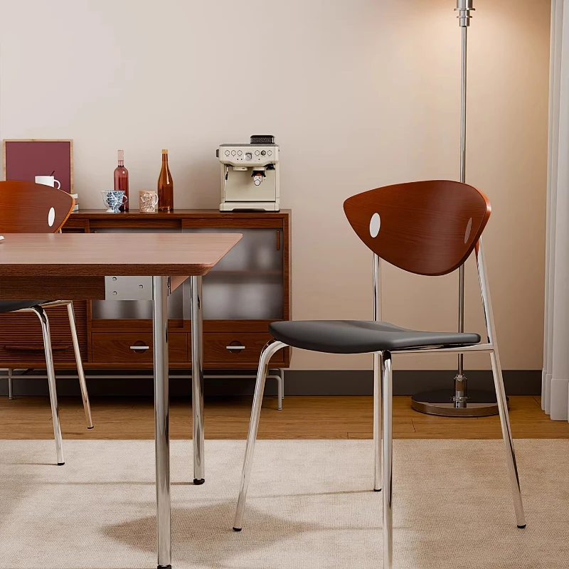 Replica Mid Century Dining Chairs Outdoor Leather Kitchen Restaurant Dining Chairs Balcony Sillas Comedor Salon Furniture