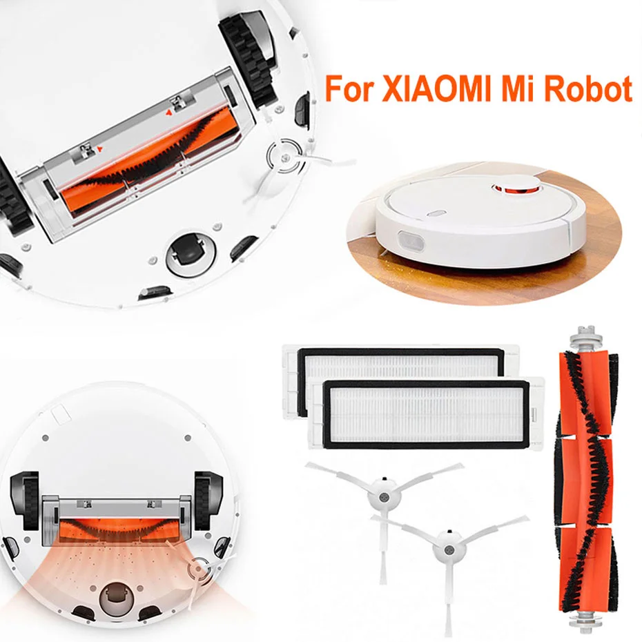 Robot Penyedot Debu Hepa Filter Sikat For Xiaomi Mi 1 1S Roborock S5 S50Max Mijia Aksesori Pembersih Vakum Sikat Samping